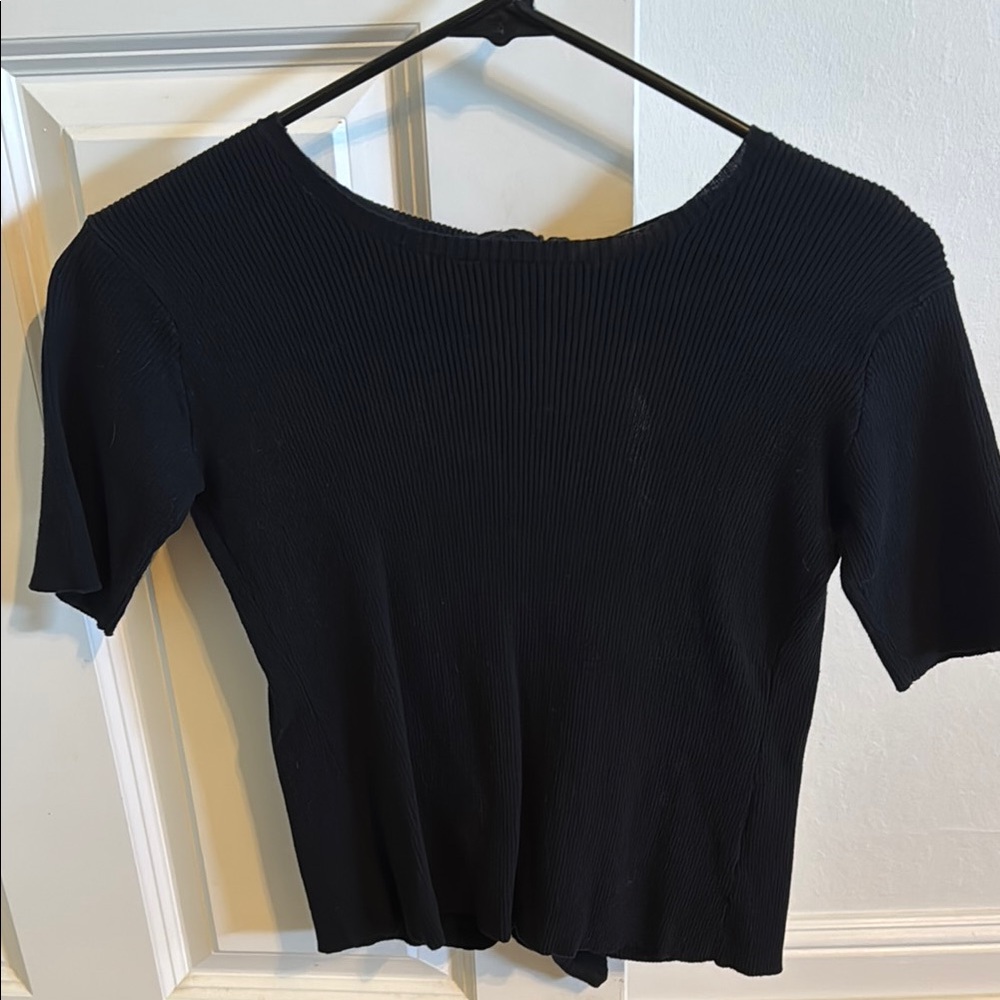 Simon Miller Black Fitted Short Sleeve Tee